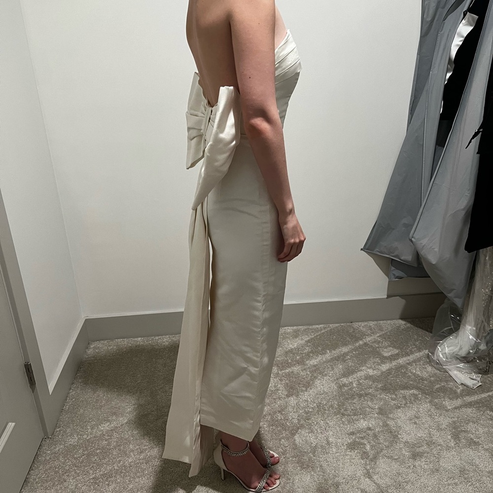 Alexia Maria Margaret Bow Silk Dress